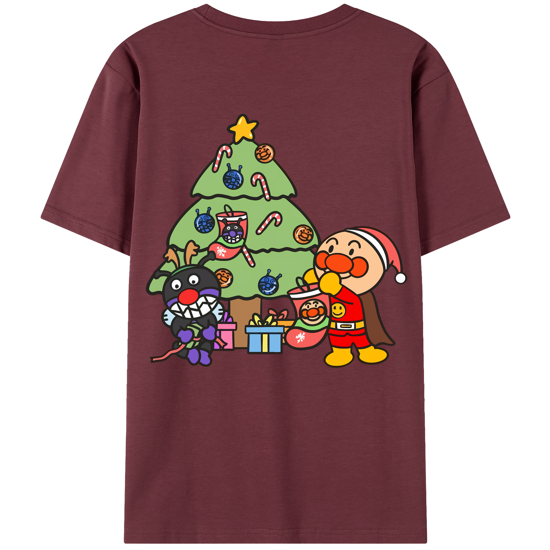 （画像用） アンパンマン Anpanman 綿100％半袖Tシャツ（背面プリント）